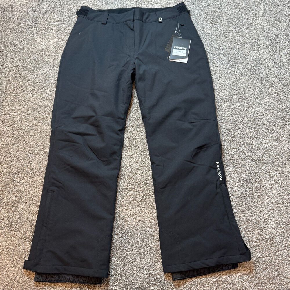 Karbon Prism Insulated Womens Ski Pants Sz 14 Black Snowboarding $160